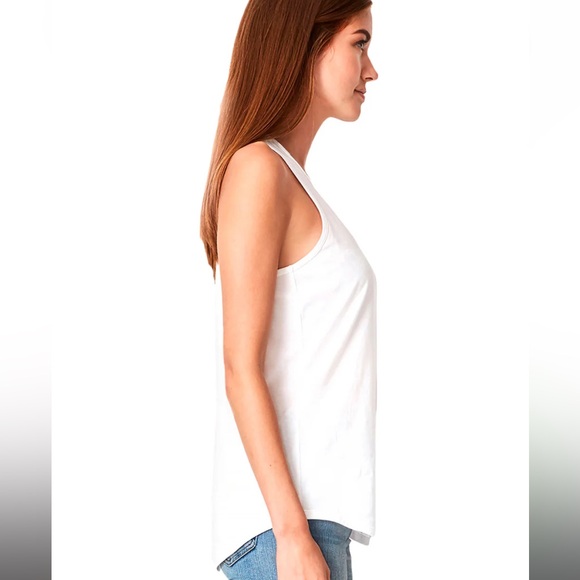 NWOT Next Level Apparel 6338 Women's Gathered Racerback Tank white XXLarge White - Picture 3 of 8